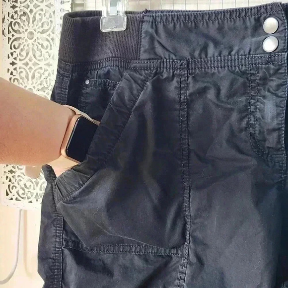 Loft Marisa Cropped Lightweight Cotton Cargo Pants Drawstring Leg Openings - Picture 5 of 14